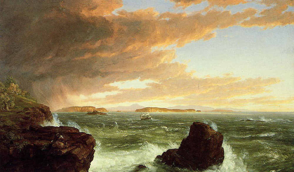 Vue sur la baie Frenchman depuis l'île du Mont Désert, après une bourrasque - Thomas Cole