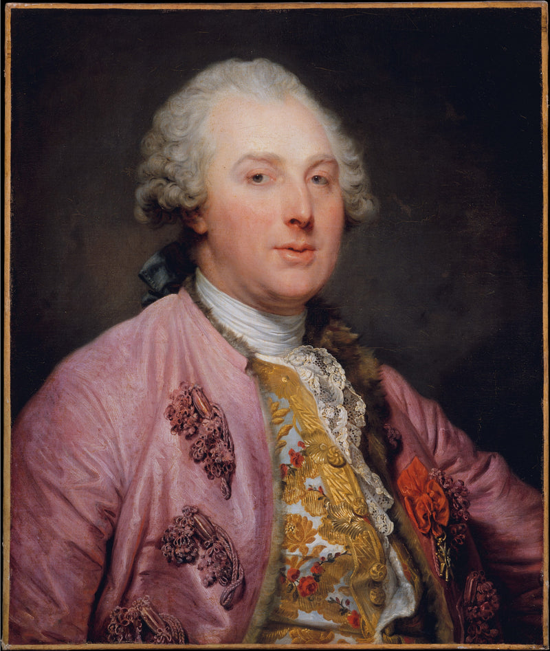 Retrato de Charles Claude de Flahaut de La Billarderie (Comte d'Angiviller) - Jean-Baptiste Greuze