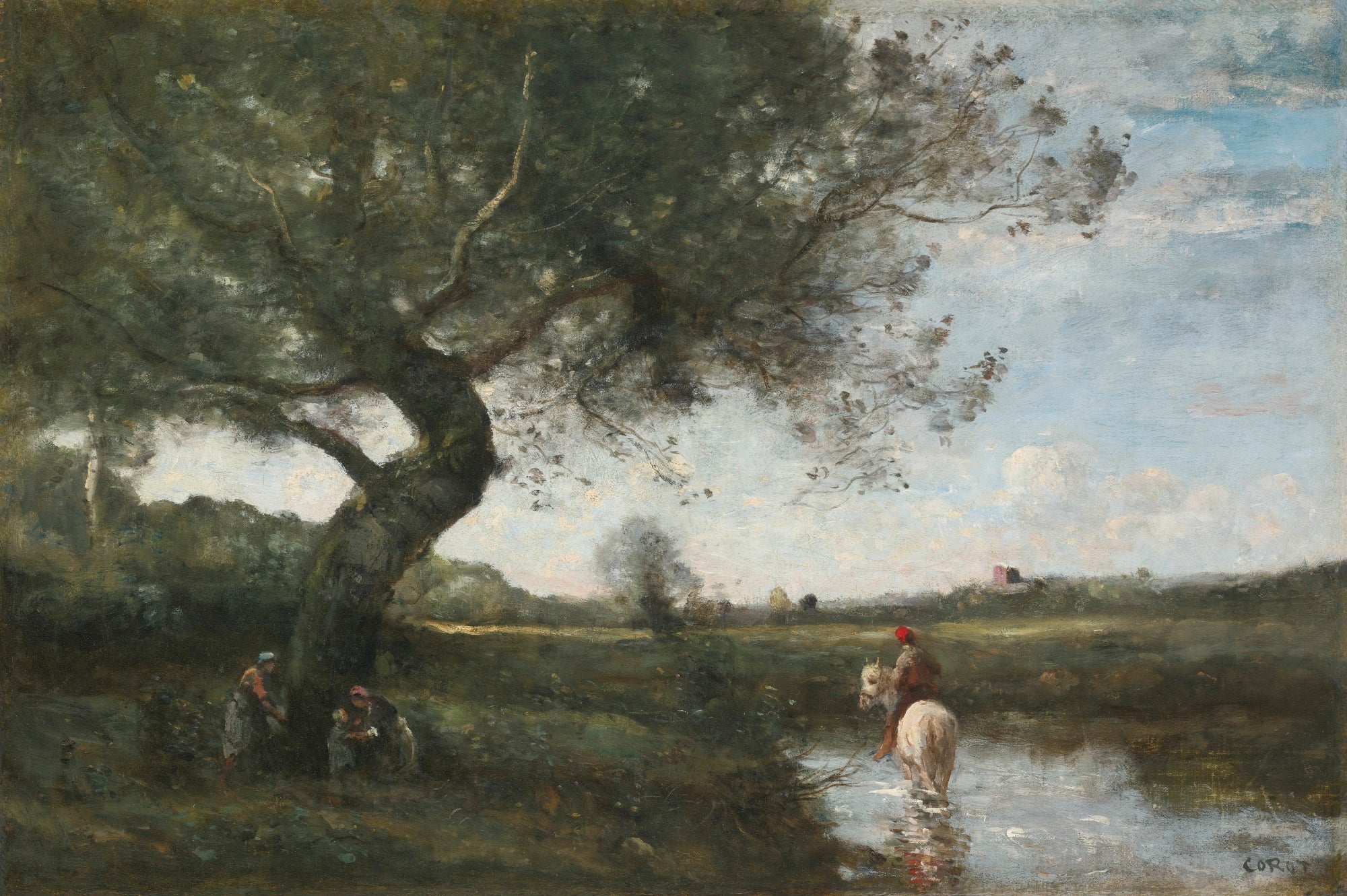 Le Ruisseau au cheval blanc - Jean-Baptiste Camille Corot