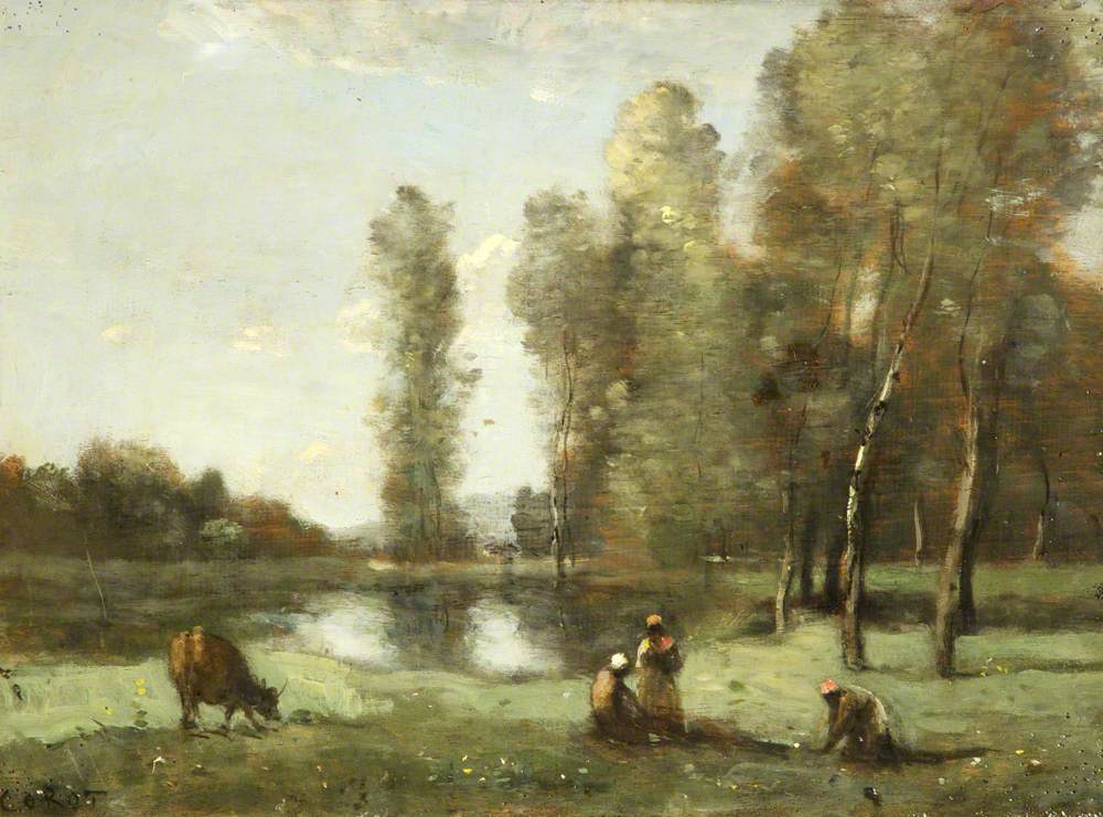 La vache à l'abreuvoir - Jean-Baptiste Camille Corot
