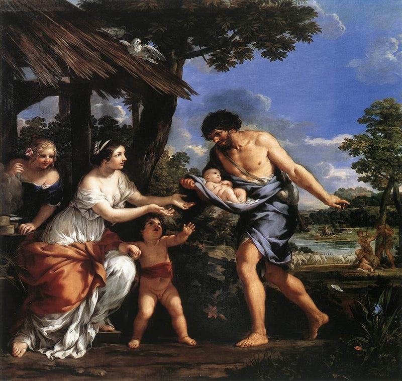 Romulus e Remus acolhidos por Faustulus - Pietro da Cortona