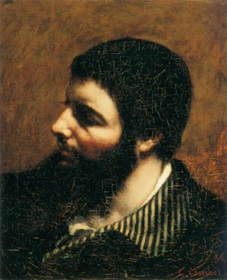 Autorretrato conhecido pelo colar listrado - Gustave Courbet
