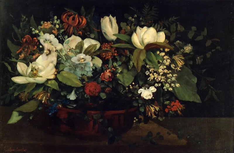 Magnólias - Gustave Courbet