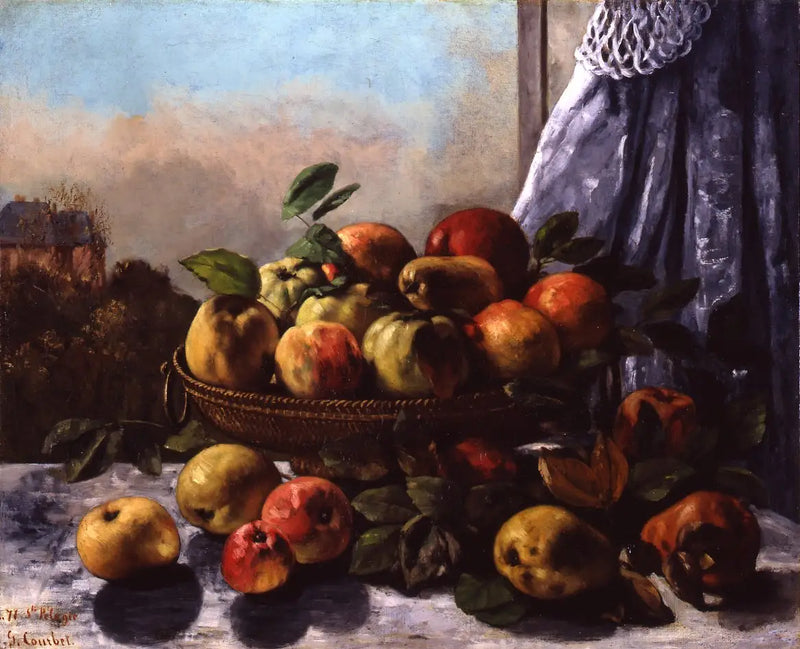 Frutas em uma cesta - Gustave Courbet