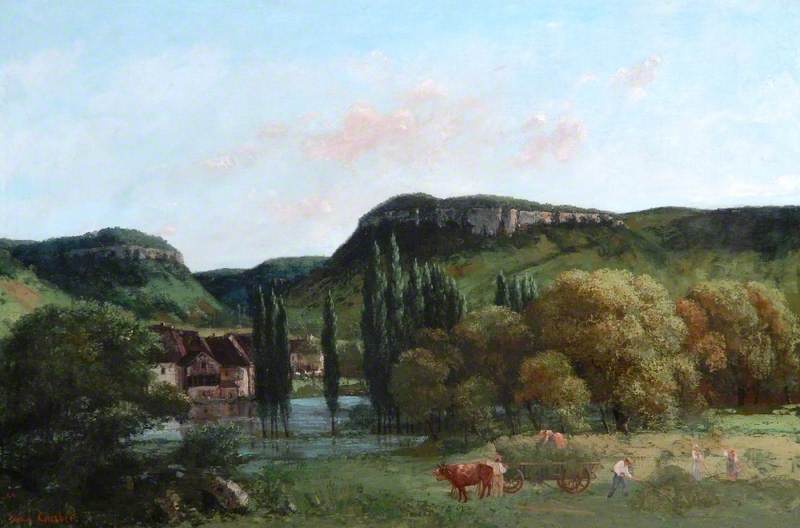 Vue à Ornans - Gustave Courbet