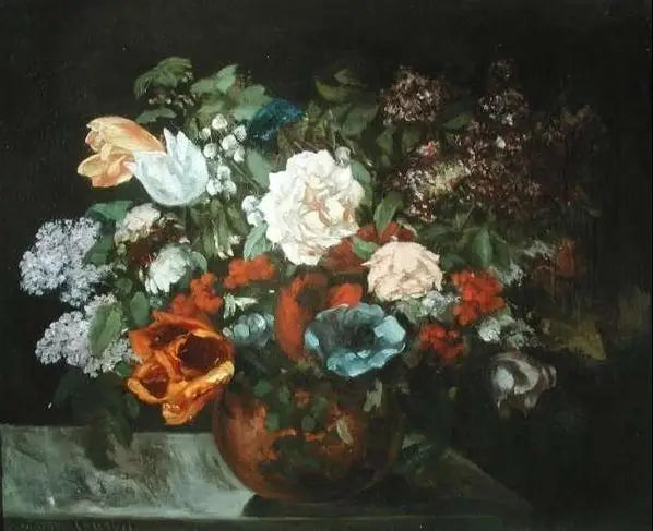 Buquê de flores - Gustave Courbet