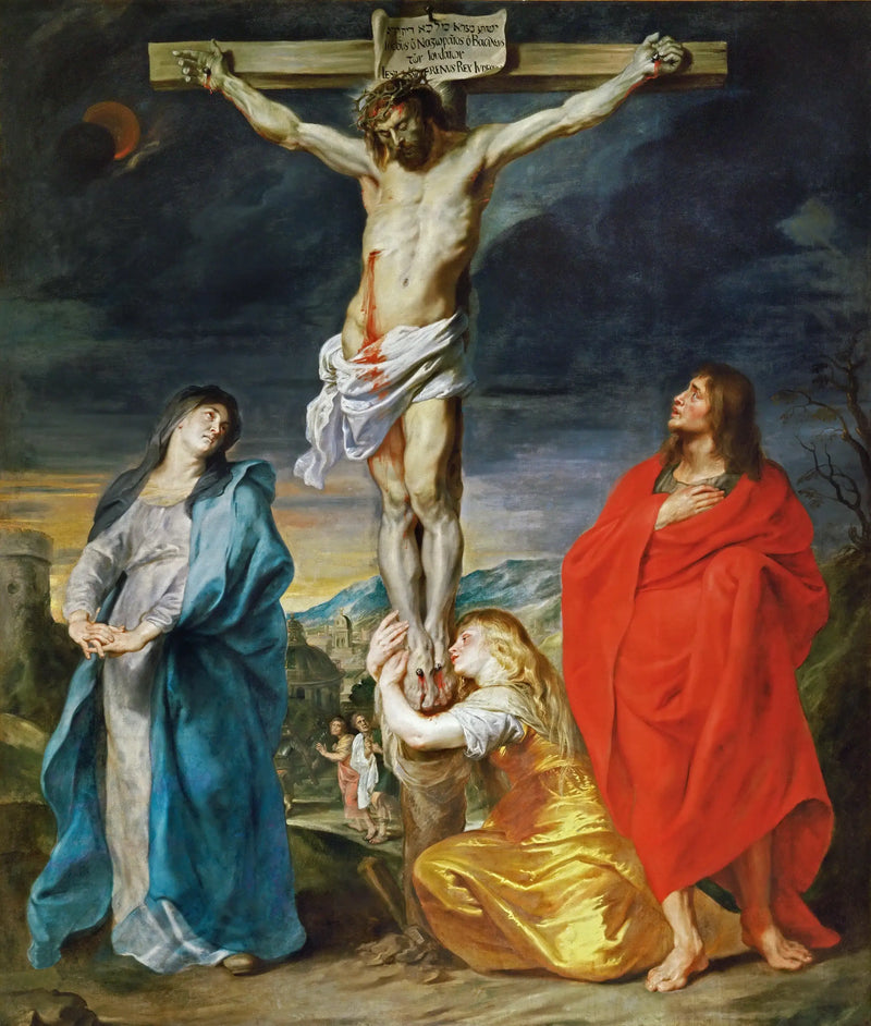 Cristo na cruz, a Virgem, São João e Santa Maria Madalena - Antoine van Dyck