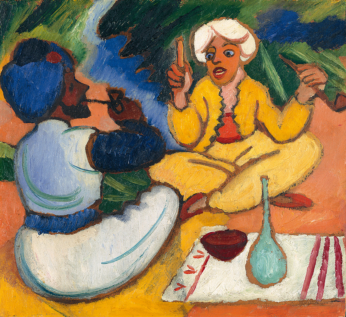 Reproduction du tableau « Marqueurs de marche - August Macke » par Alpha Reproduction en peinture à l’huile