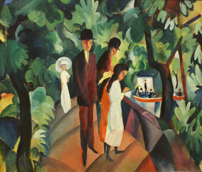 Reproduction du tableau « Marcher sur le pont - August Macke » par Alpha Reproduction en peinture à l’huile
