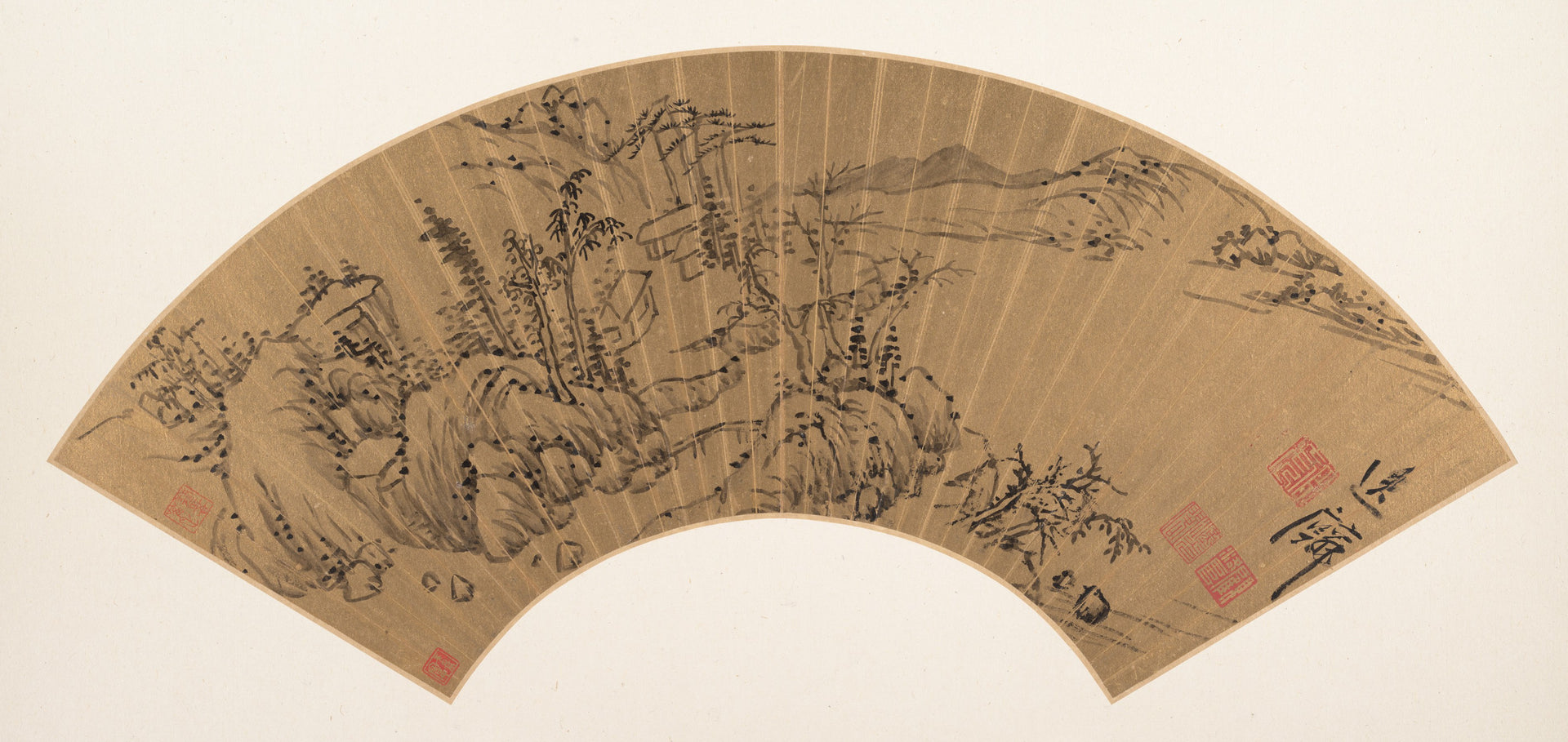Landscape, Zou Zhilin, mid-17th century — peinture chinoise