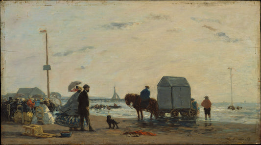 🐚 Cena de Praia em Trouville – Eugène Boudin (1863)