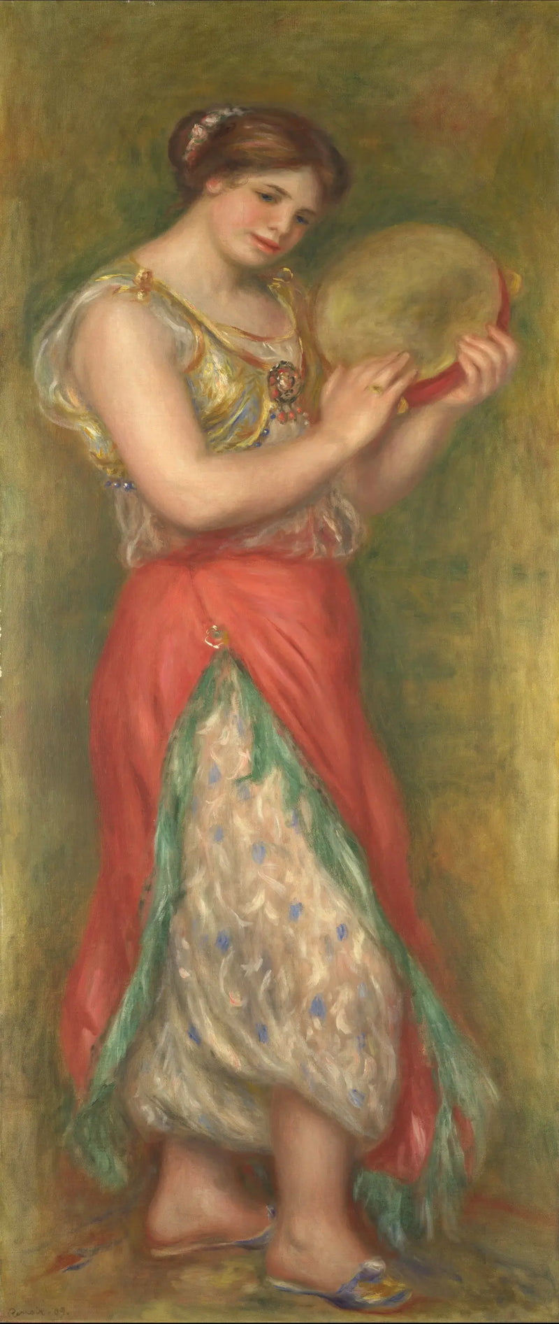Dançarina com pandeiro - Pierre-Auguste Renoir