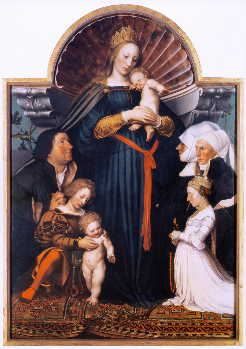 A Virgem e o Menino com a família do prefeito Meyer - Hans Holbein, o Jovem