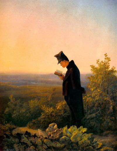 La Lecture du bréviaire le soir - Carl Spitzweg - Alpha Reproduction