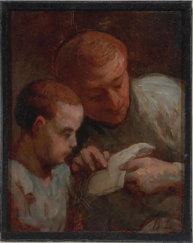 A lição de leitura - Honoré Daumier