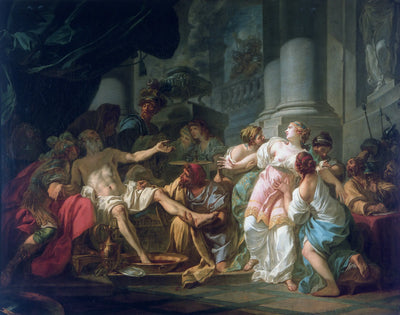 Reproduction du tableau « La Mort de Sénèque - Jacques-Louis David » par Alpha Reproduction en peinture à l’huile