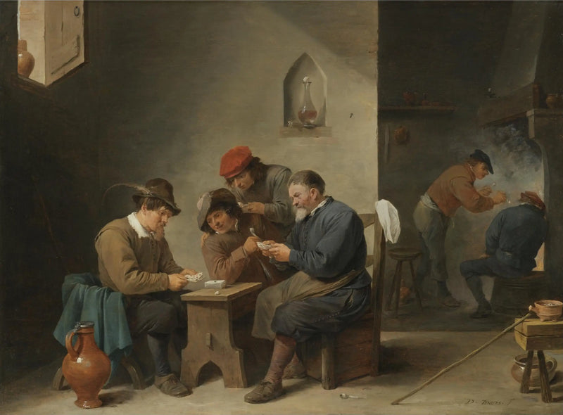 Jogadores de cartas - David Teniers, o Jovem