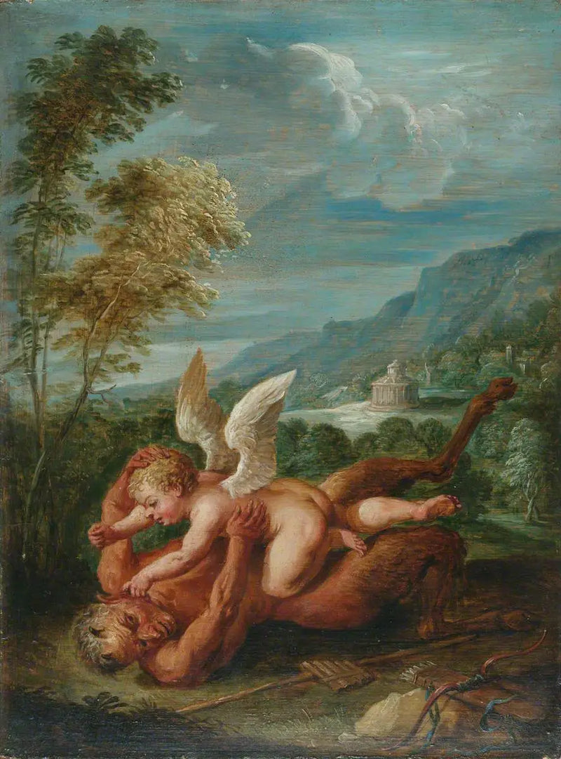 Cupido vencendo Pan (de acordo com Annibale Carracci) - David Teniers Júnior