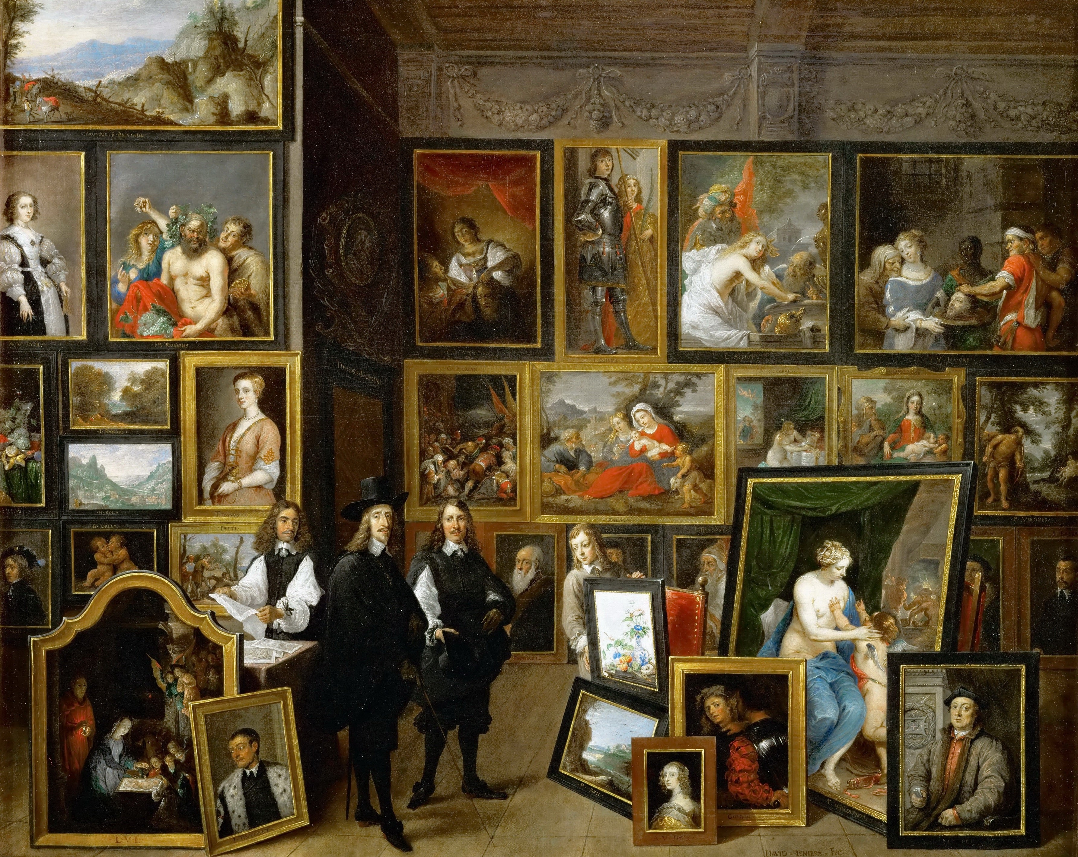 L'Archiduc Léopold-Guillaume dans sa galerie à Bruxelles - David Teniers le Jeune