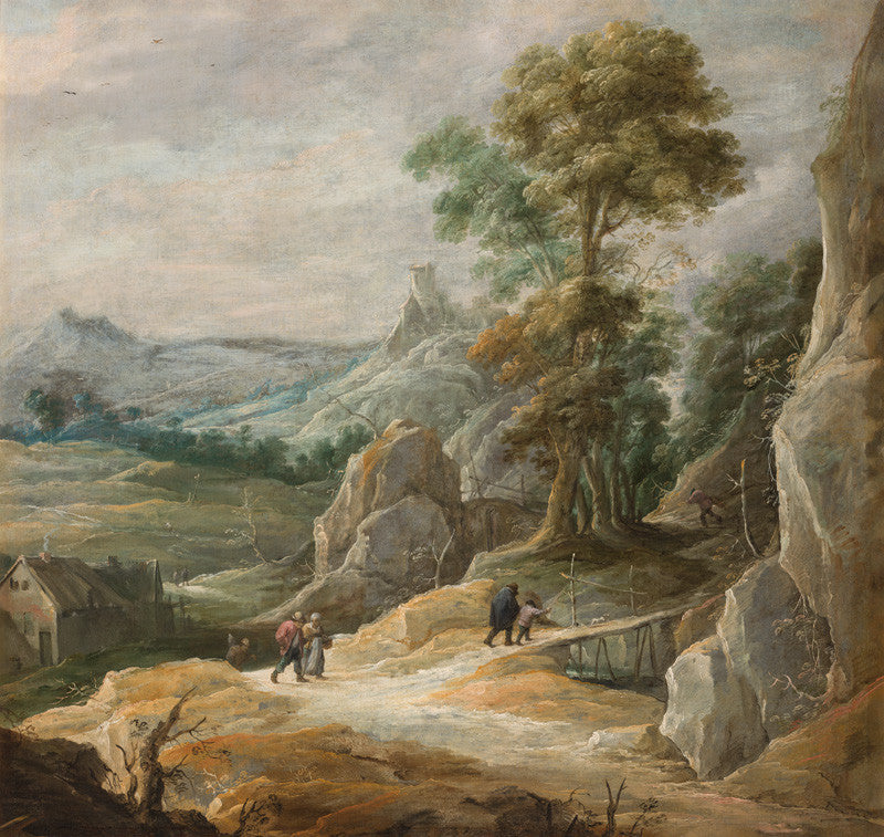 Paysage rocheux avec pèlerins - David Teniers le Jeune