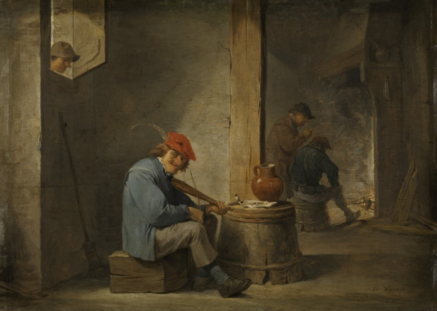 Un fermier joue de la musique - David Teniers le Jeune