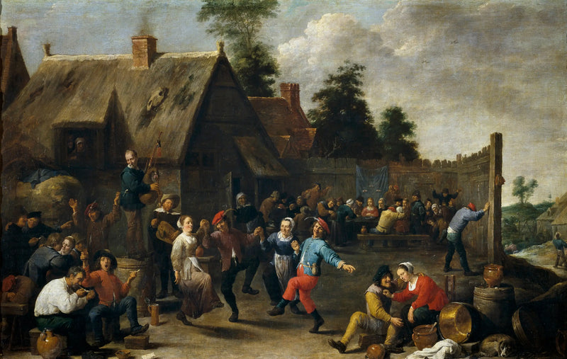 Festa e banquete da aldeia - David Teniers o Jovem