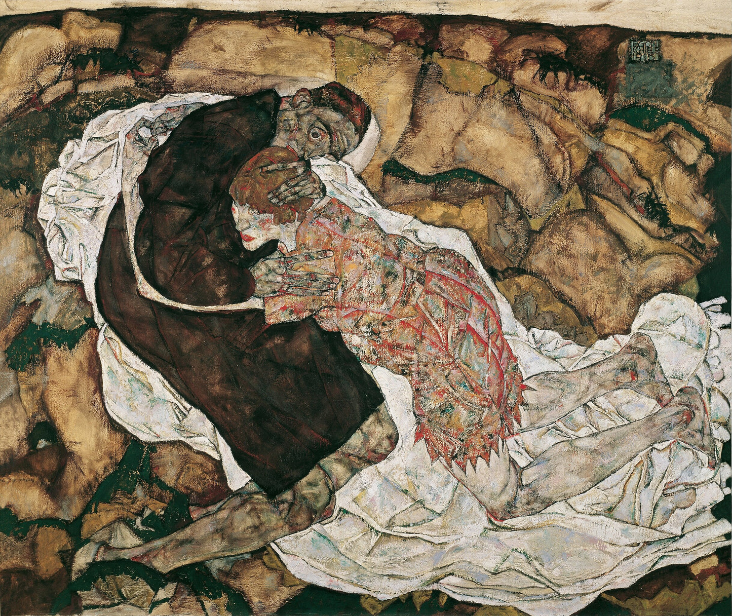 🖤 A Morte e a Jovem – Egon Schiele (1915)