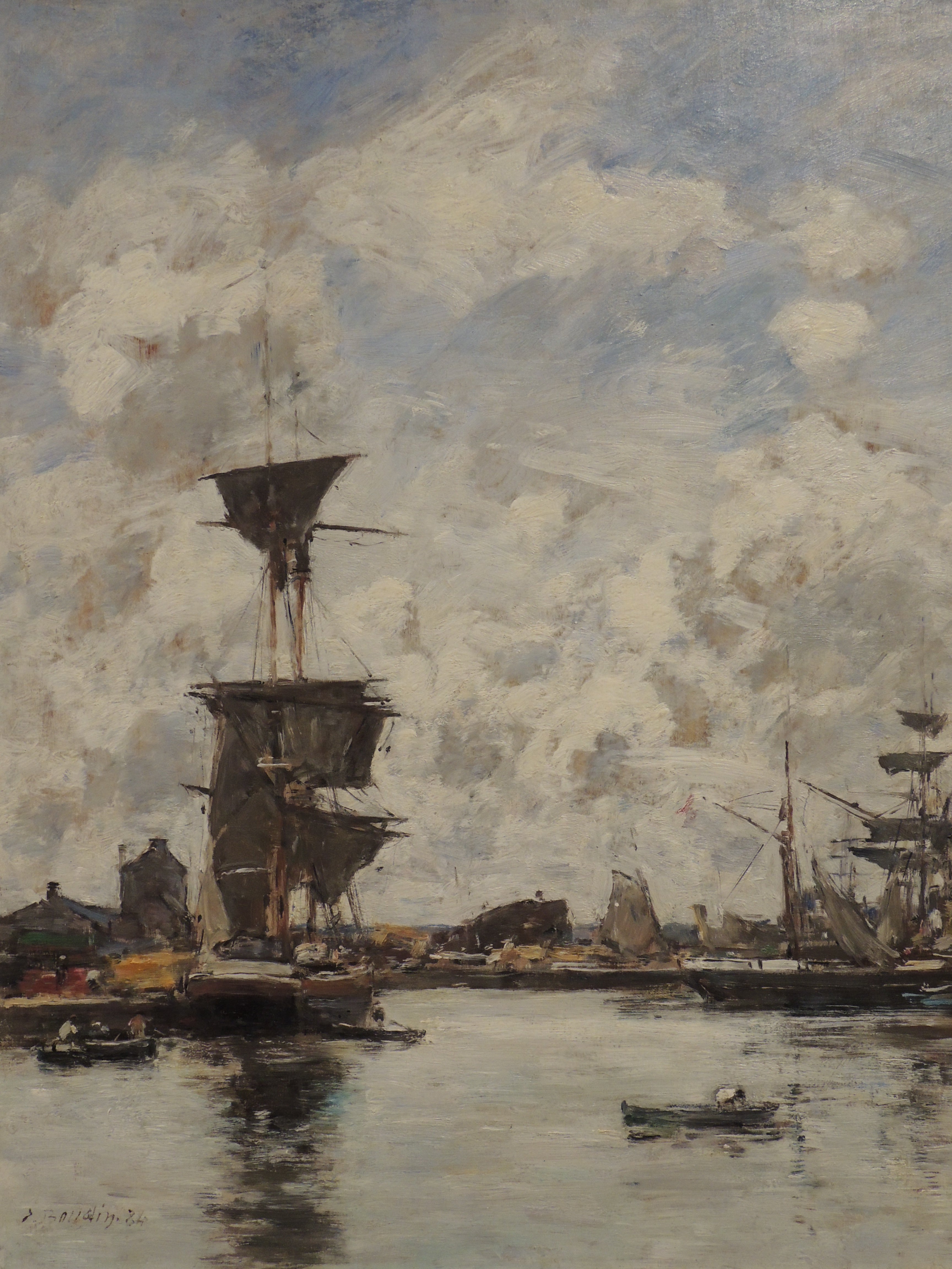 Reproduction du tableau « Deauville, le bassin - Eugène Boudin » par Alpha Reproduction en peinture à l’huile