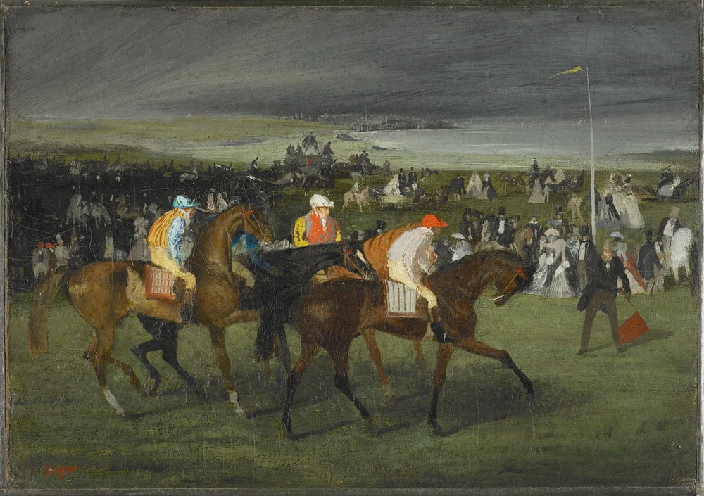 Reproduction du tableau « Aux courses, le départ - Edgar Degas » par Alpha Reproduction en peinture à l’huile