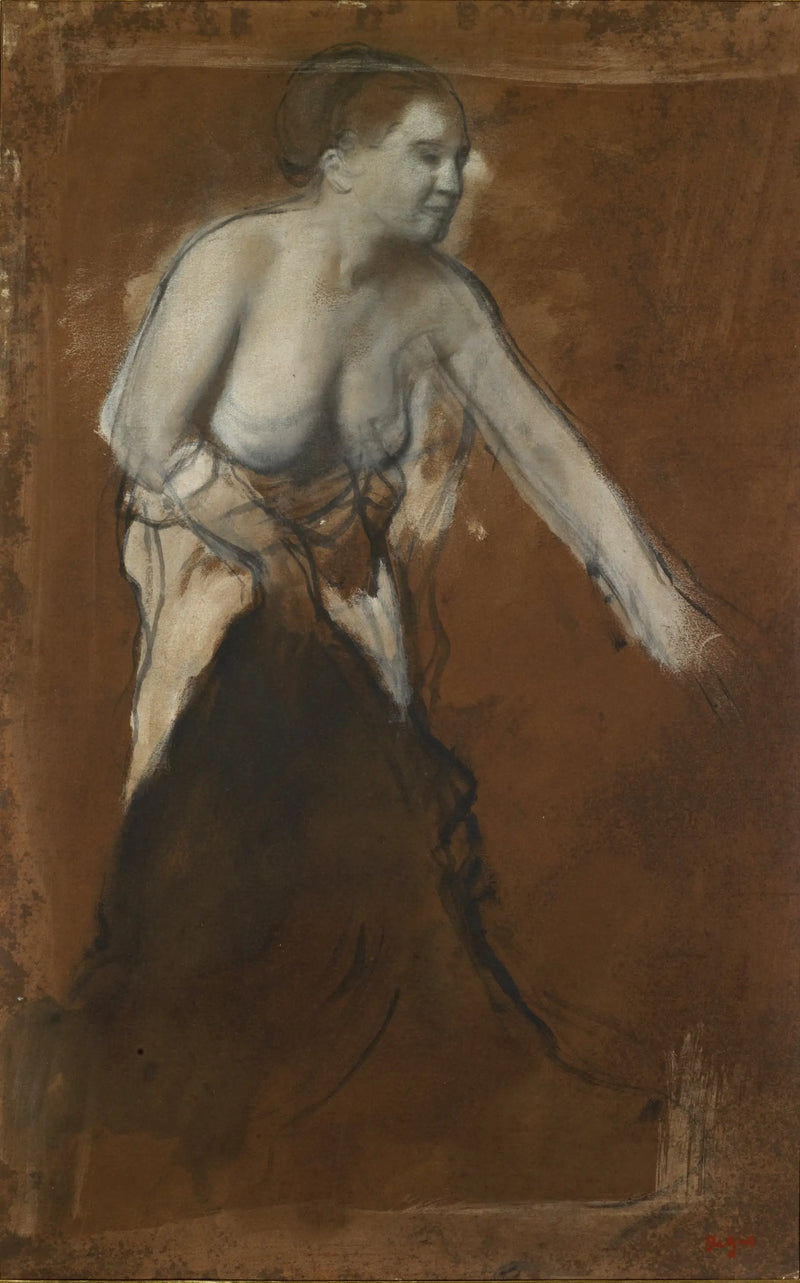 Jovem mulher semi-nua - Edgar Degas