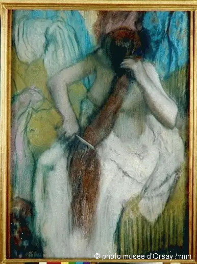 Mulher se penteando - Edgar Degas