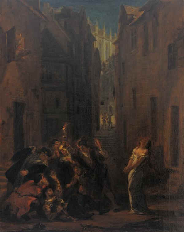 Reproduction du tableau « La mort de Valentin - Eugène Delacroix » par Alpha Reproduction en peinture à l’huile