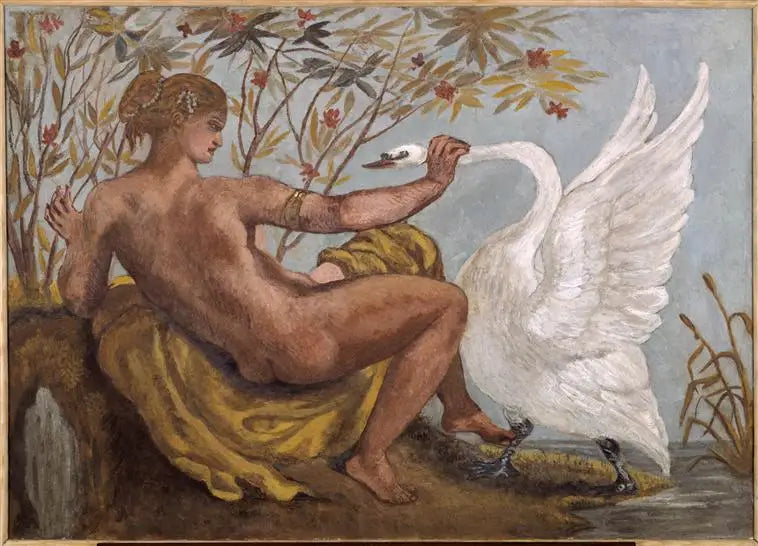 Léda e o Cisne - Eugène Delacroix