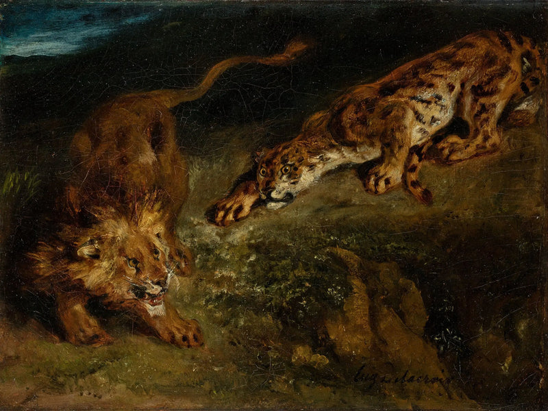 Tigre e Leão - Eugène Delacroix