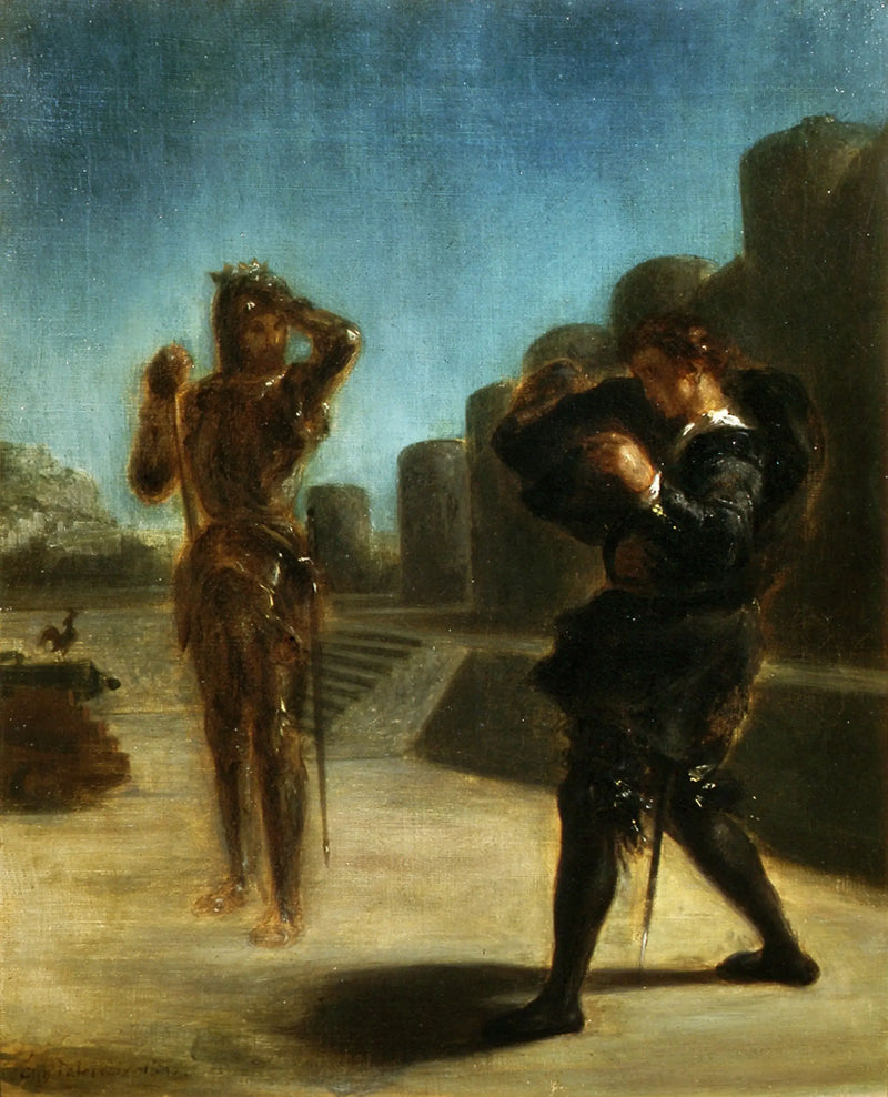 Hamlet e o Espectro. - Eugène Delacroix