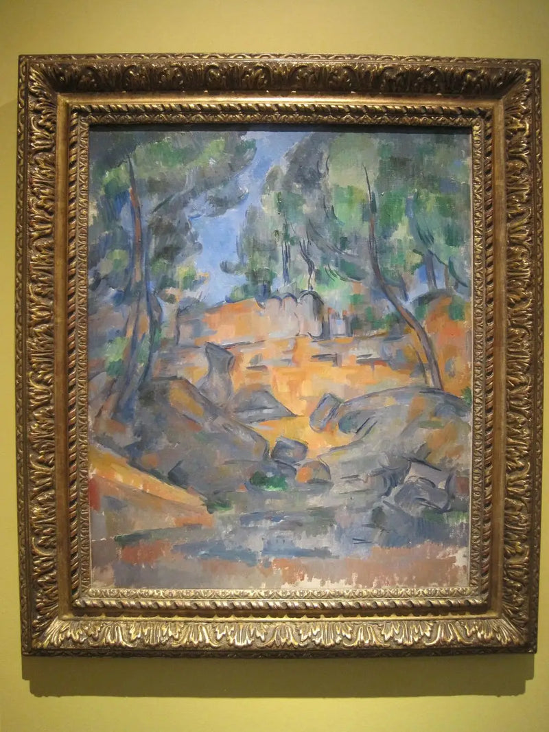 Árvores e rochas - Paul Cézanne