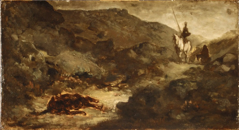 Dom Quixote e o burro morto - Honoré Daumier