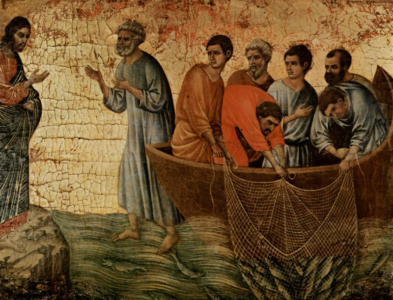 Jesus aparece no lago de Tiberíades - Duccio di Buoninsegna