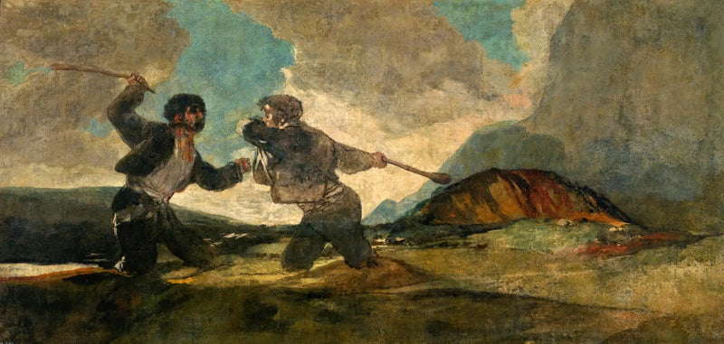 Duelo com o bastão - Francisco de Goya