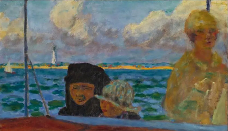 NO BARCO. O PASSEIO NO MAR - Pierre Bonnard