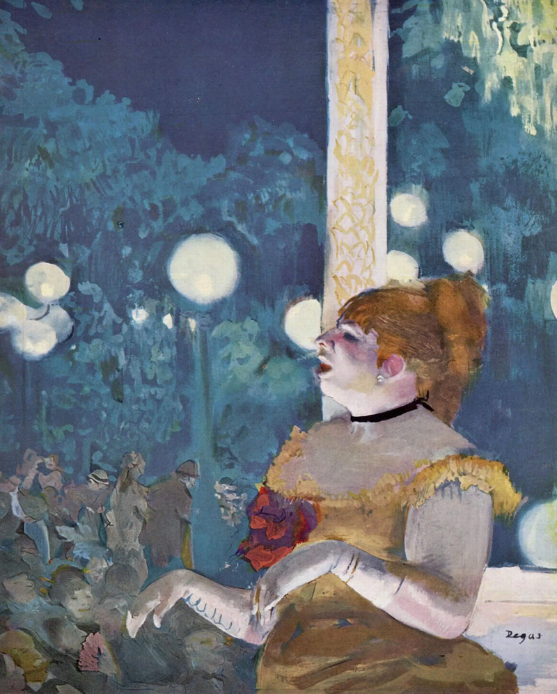 No café-concerto. A canção do cachorro - Edgar Degas