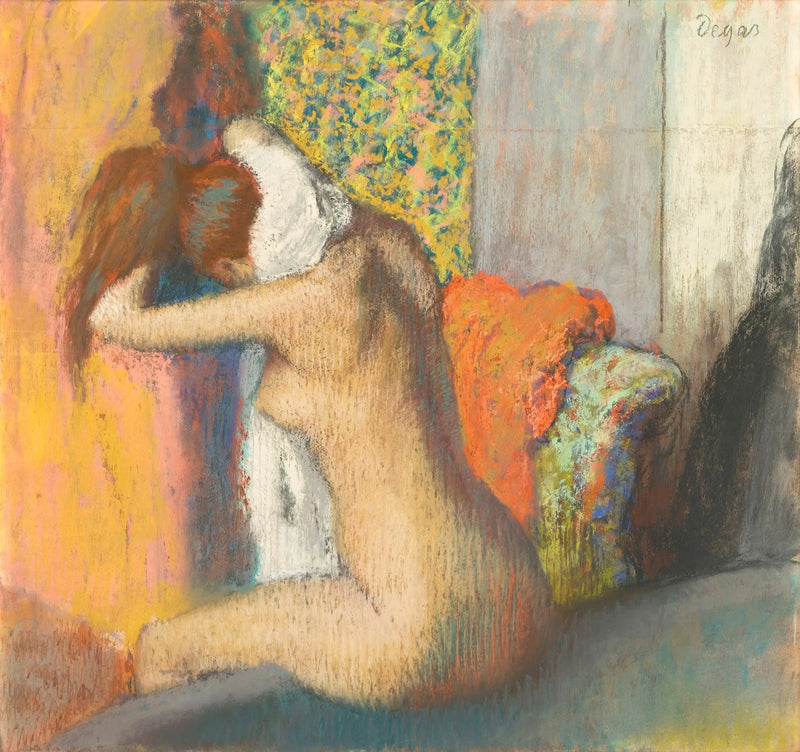 Após o banho, mulher nua se secando - Edgar Degas