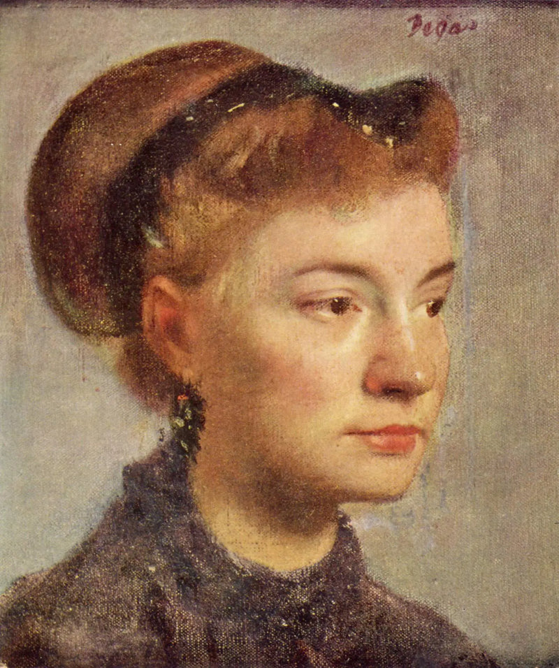 Retrato de jovem mulher - Edgar Degas