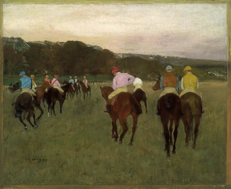 Cavalos de corrida em Longchamp - Edgar Degas