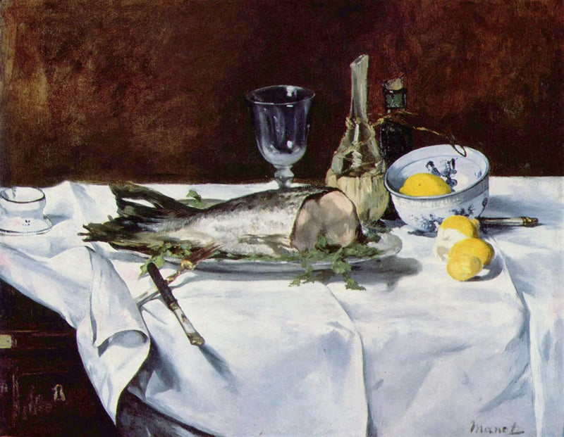 Natureza morta com salmão - Édouard Manet