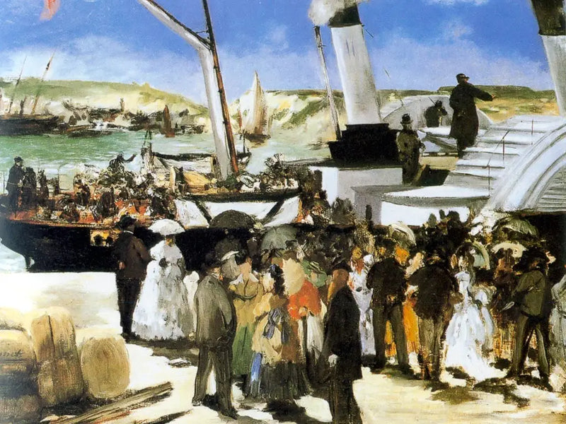A Partida do Vapor de Folkestone - Édouard Manet
