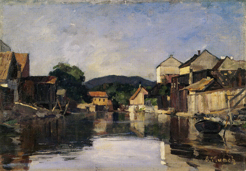 Reproduction du tableau « L'Akerselva à Slåmotgangen - Edvard Munch » par Alpha Reproduction en peinture à l’huile