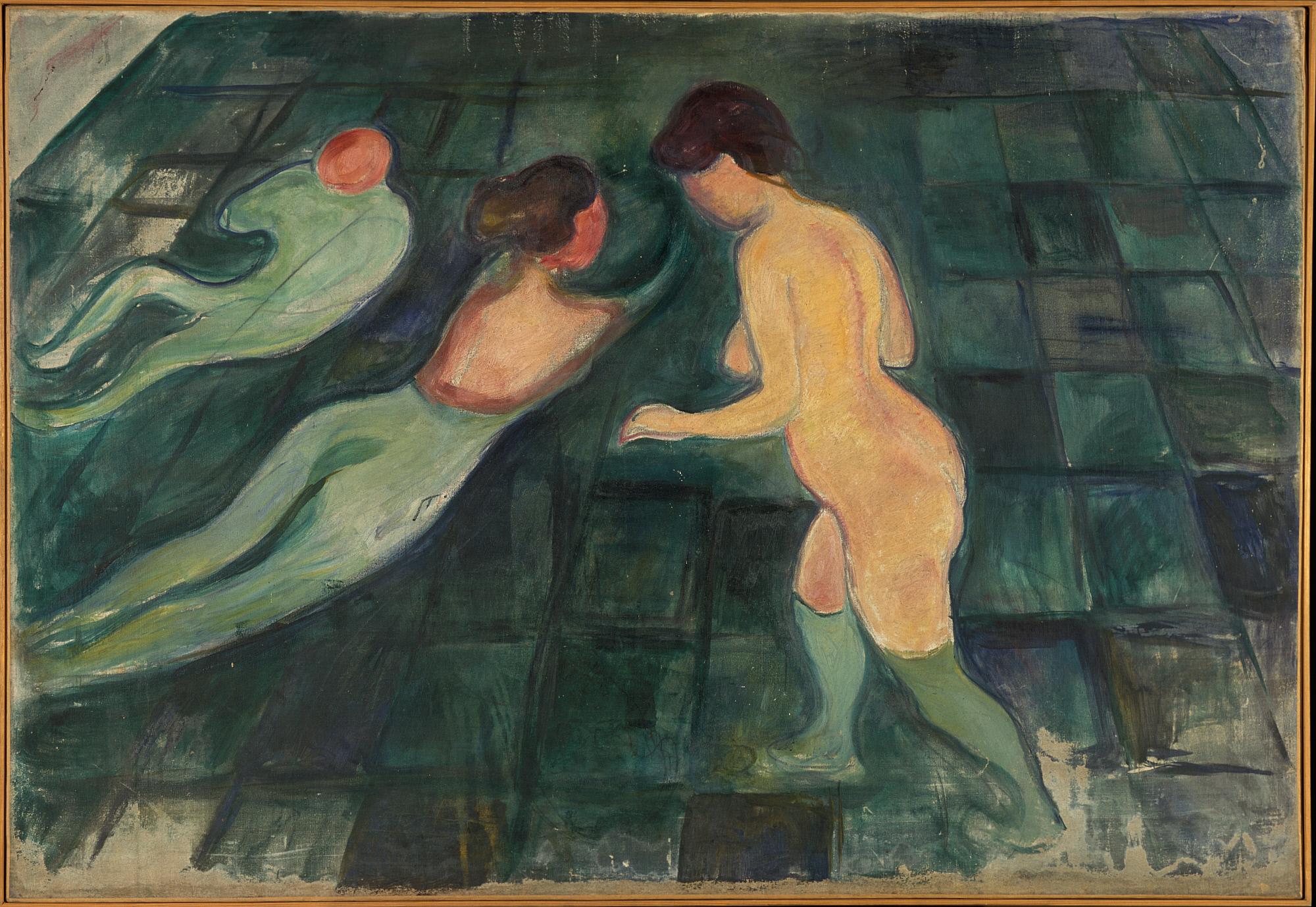 Reproduction du tableau « Femme se baignant - Edvard Munch » par Alpha Reproduction en peinture à l’huile