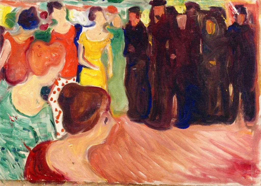Reproduction du tableau « Marins au port - Edvard Munch » par Alpha Reproduction en peinture à l’huile