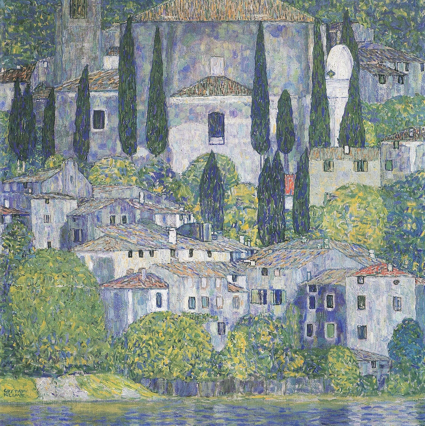 🏰✨ Igreja em Cassone – Gustav Klimt (1913)